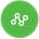Green circle icon with connected nodes symbolizing automation and smart system integrations.
