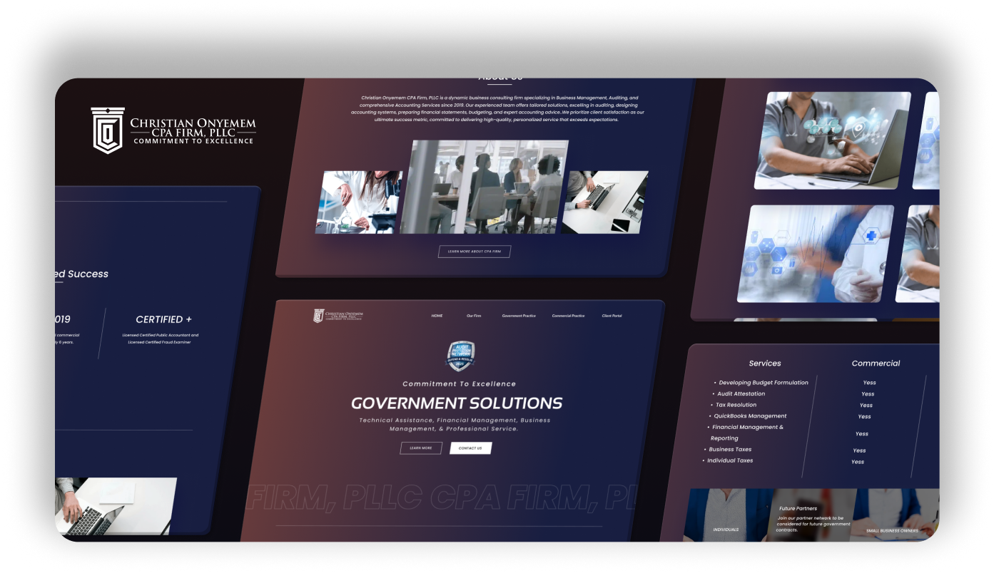 Landing page UI...
